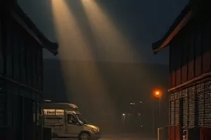 《沙漏之城》倒置沙漏与钟楼剪影封面，细沙正往下坠成一条直线